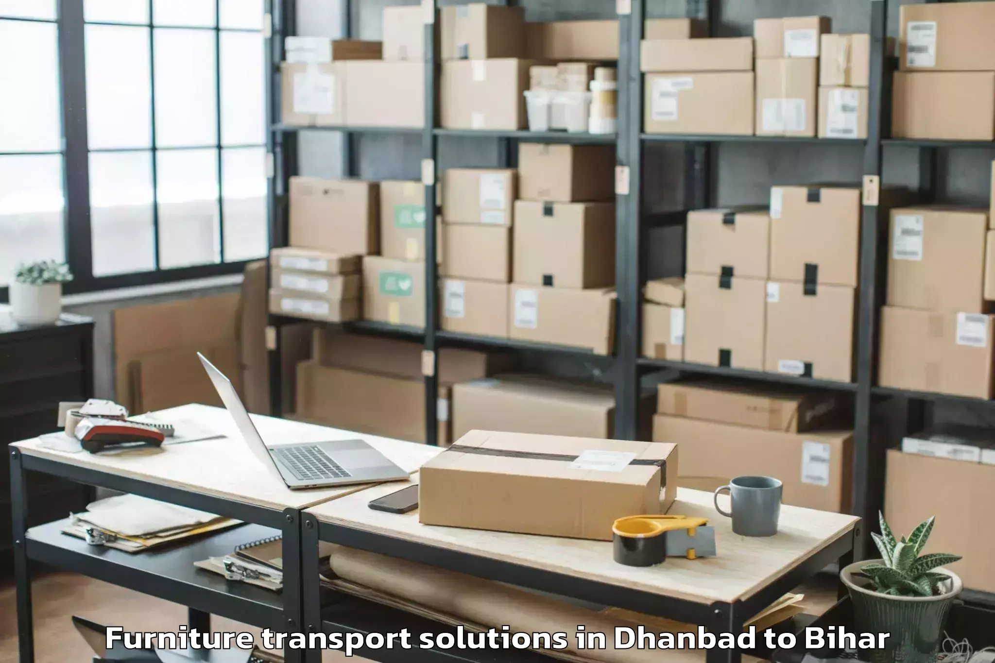 Easy Dhanbad to Bakhtiyarpur Furniture Transport Solutions Booking